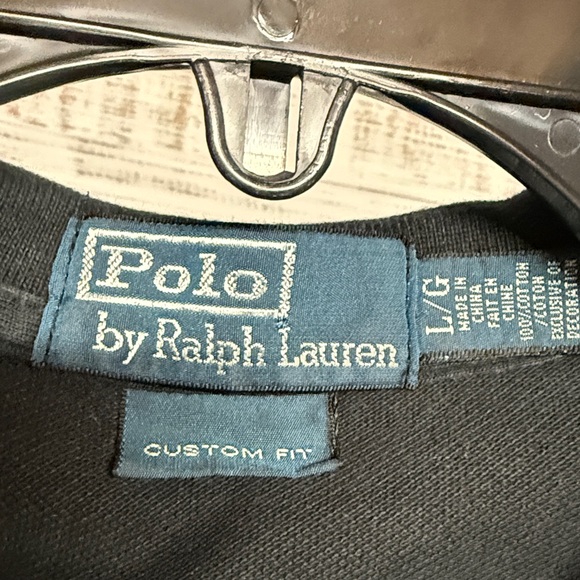 Polo Ralph Lauren Men's Big Pony Custom Custom Fit Mesh Polo Black - Picture 5 of 6